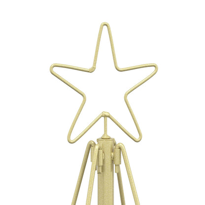 vidaXL Metal Christmas Tree with Stand KUOPIO 60 cm Steel Gold