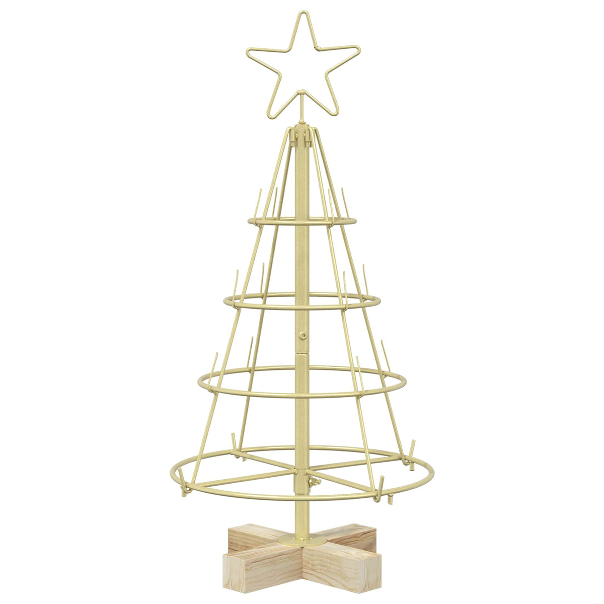 vidaXL Metal Christmas Tree with Stand KUOPIO 60 cm Steel Gold