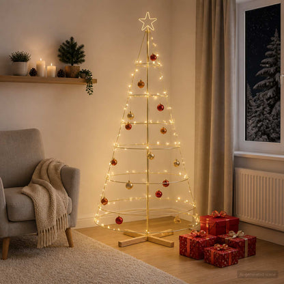 vidaXL Metal Christmas Tree with Stand KUOPIO 180 cm Steel Gold