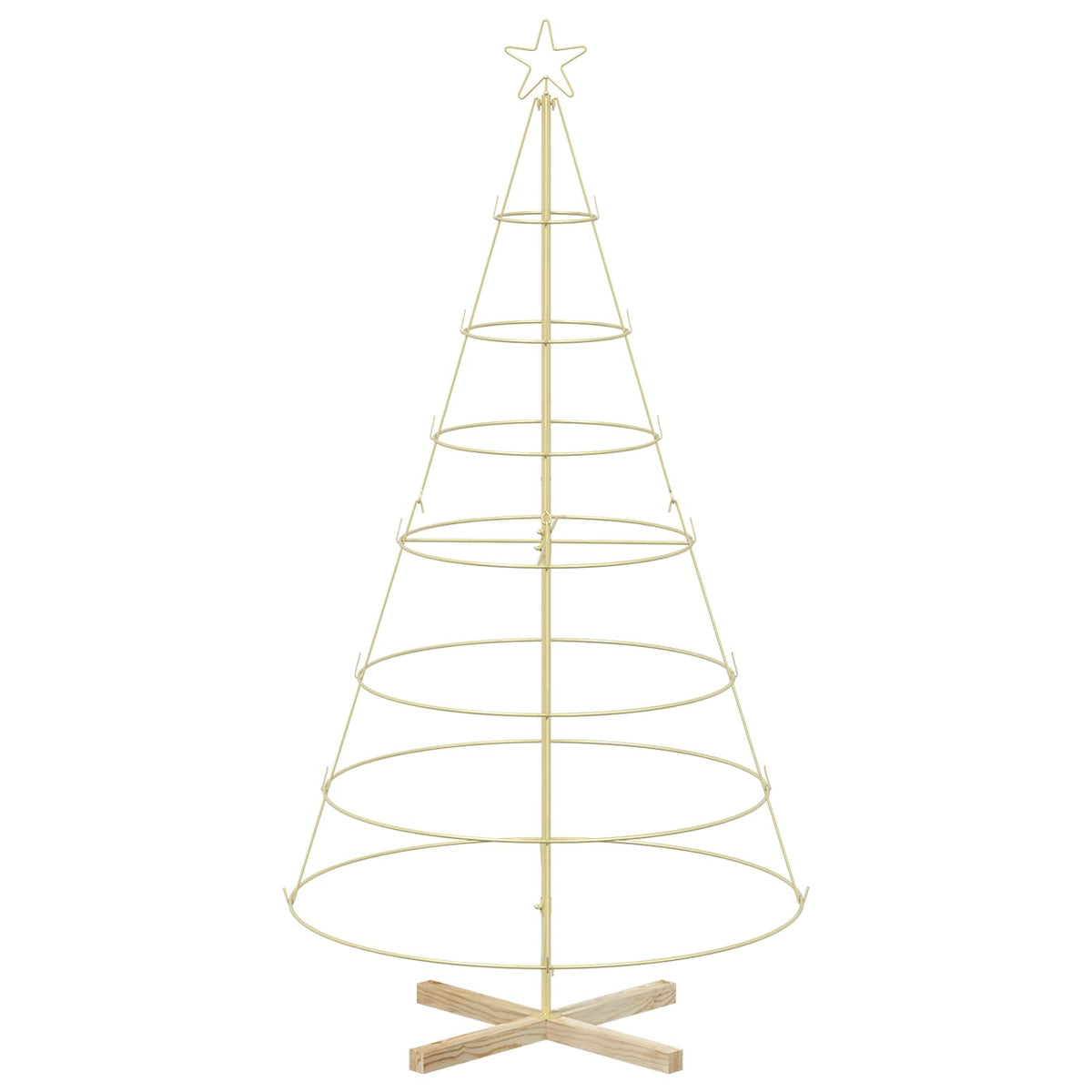 vidaXL Metal Christmas Tree with Stand KUOPIO 180 cm Steel Gold