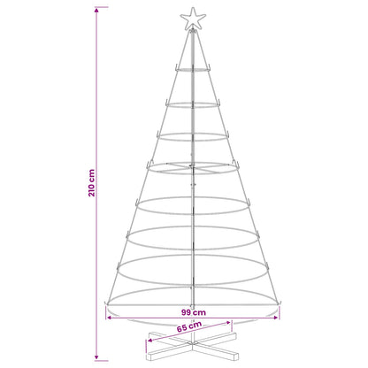 vidaXL Metal Christmas Tree with Ring Stand KUOPIO 210 cm Steel White