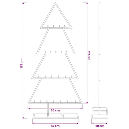 vidaXL Metal Christmas Tree with Stand KUOPIO 125 cm Steel Gold