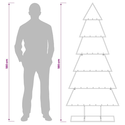 vidaXL Metal Christmas Tree with Stand KUOPIO 180 cm Steel Gold