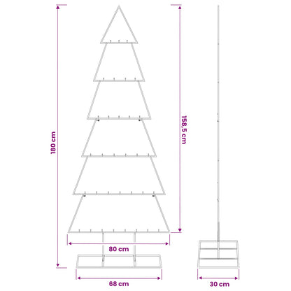 vidaXL Metal Christmas Tree with Stand KUOPIO 180 cm Steel White