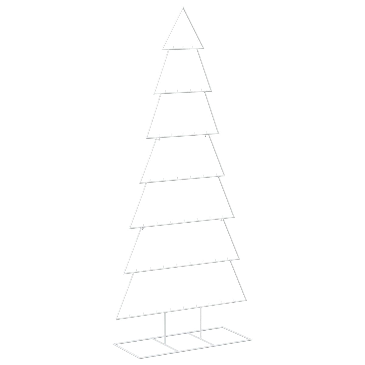vidaXL Metal Christmas Tree with Stand KUOPIO 210 cm Steel White