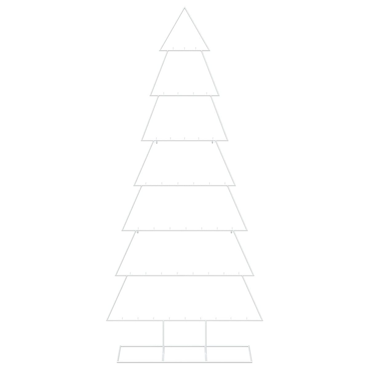 vidaXL Metal Christmas Tree with Stand KUOPIO 210 cm Steel White