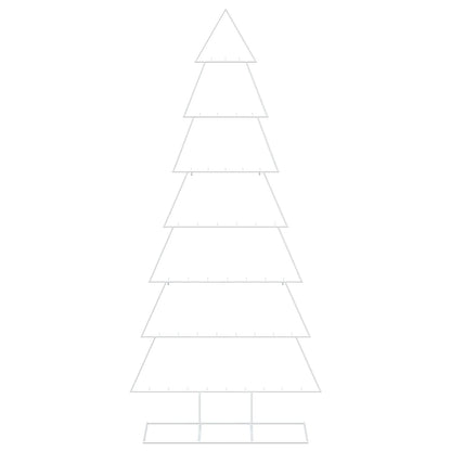vidaXL Metal Christmas Tree with Stand KUOPIO 210 cm Steel White