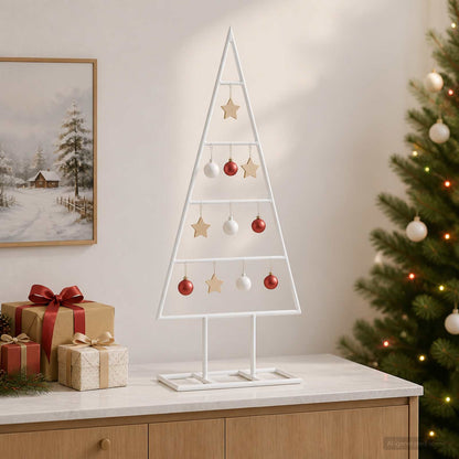 vidaXL Metal Christmas Tree KUOPIO 60 cm Steel White