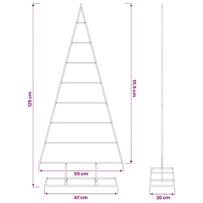 vidaXL Metal Christmas Tree with Stand KUOPIO 125 cm Steel White