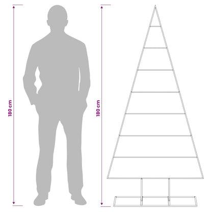 vidaXL Metal Christmas Tree with Stand KUOPIO 180 cm Steel White