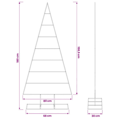 vidaXL Metal Christmas Tree with Stand KUOPIO 180 cm Steel White