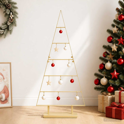 vidaXL Metal Christmas Tree with Stand KUOPIO 90 cm Steel Gold