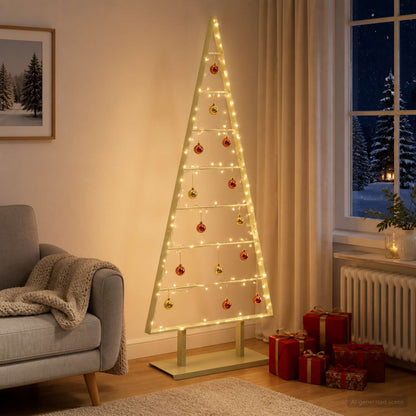 vidaXL Metal Christmas Tree with Stand KUOPIO 150 cm Steel Gold