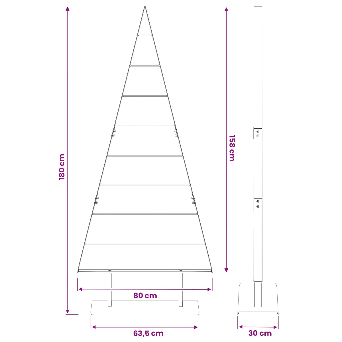 vidaXL Metal Christmas Tree with Stand KUOPIO 180 cm Steel Gold