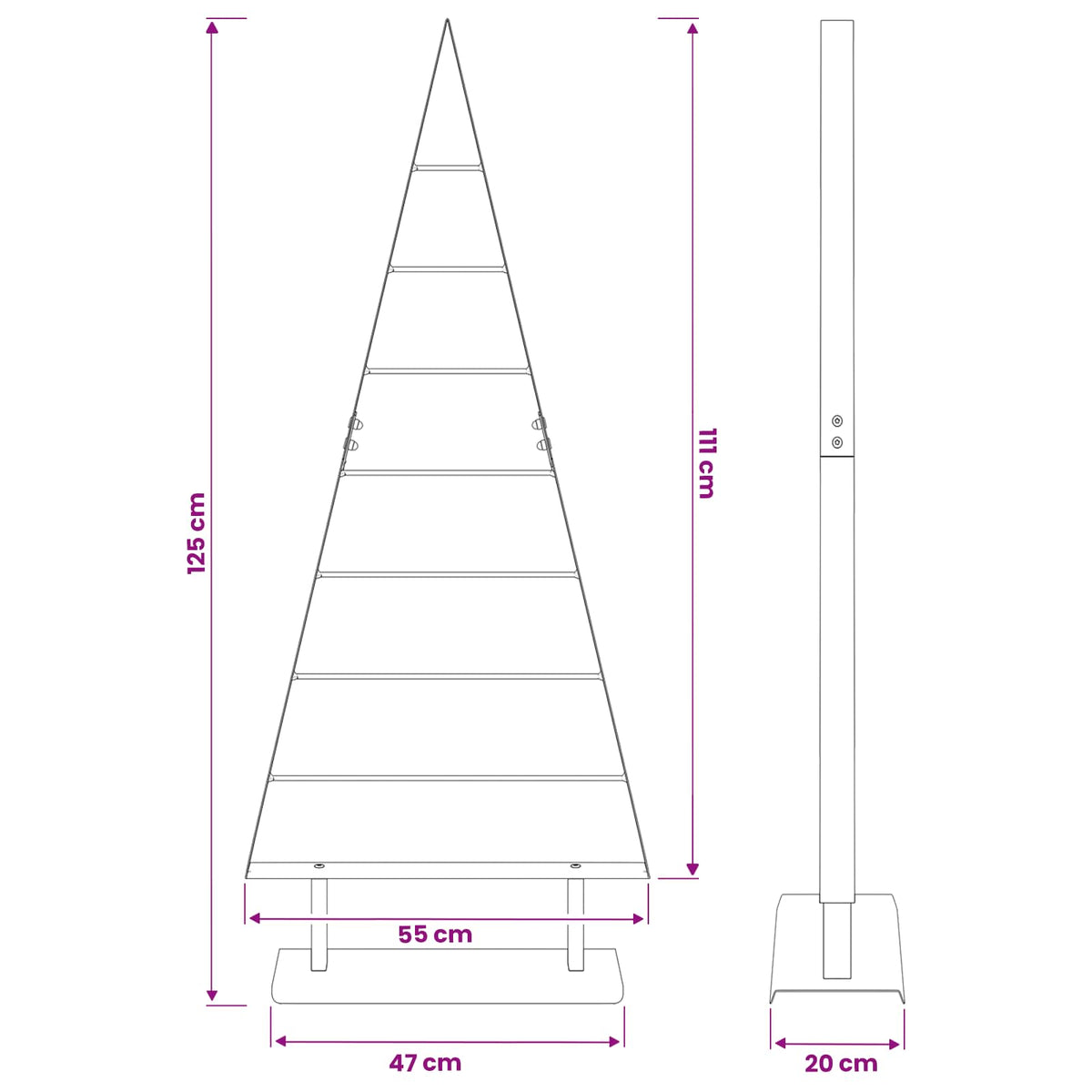 vidaXL Metal Christmas Tree with Stand KUOPIO 125 cm Steel White