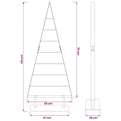 vidaXL Metal Christmas Tree with Stand KUOPIO 125 cm Steel White