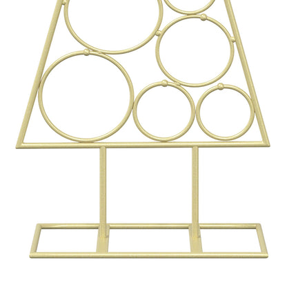 vidaXL Metal Christmas Tree with Circle Stand KUOPIO 60 cm Steel Gold