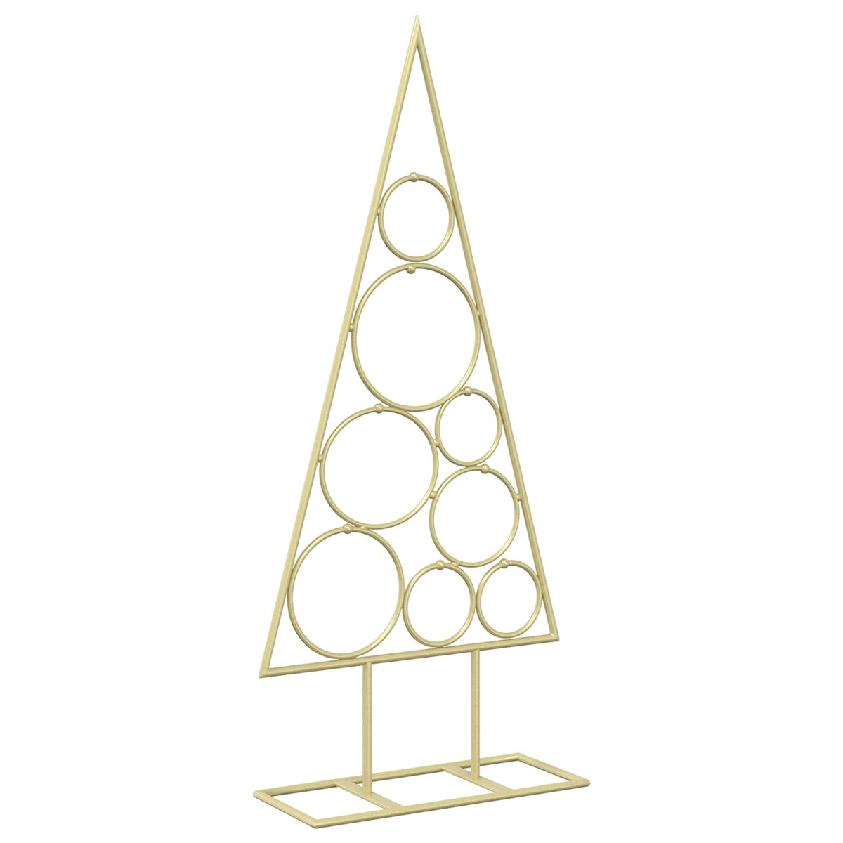vidaXL Metal Christmas Tree with Circle Stand KUOPIO 60 cm Steel Gold