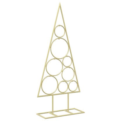 vidaXL Metal Christmas Tree with Circle Stand KUOPIO 60 cm Steel Gold
