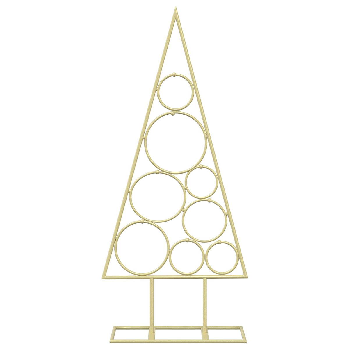vidaXL Metal Christmas Tree with Circle Stand KUOPIO 60 cm Steel Gold