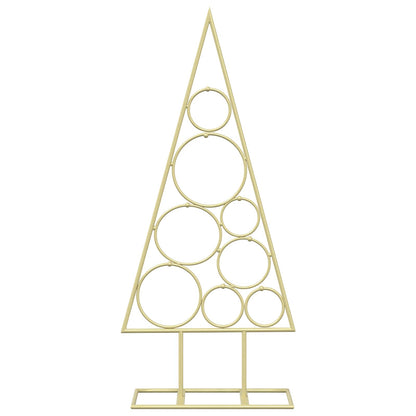 vidaXL Metal Christmas Tree with Circle Stand KUOPIO 60 cm Steel Gold