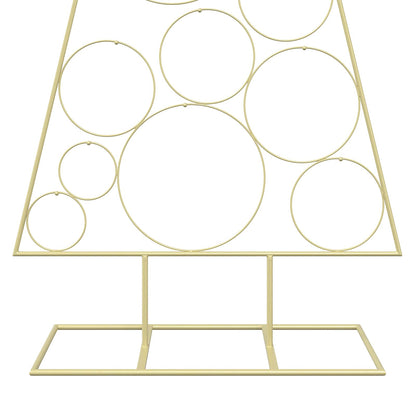 vidaXL Metal Christmas Tree with Circle Stand KUOPIO 150 cm Steel Gold
