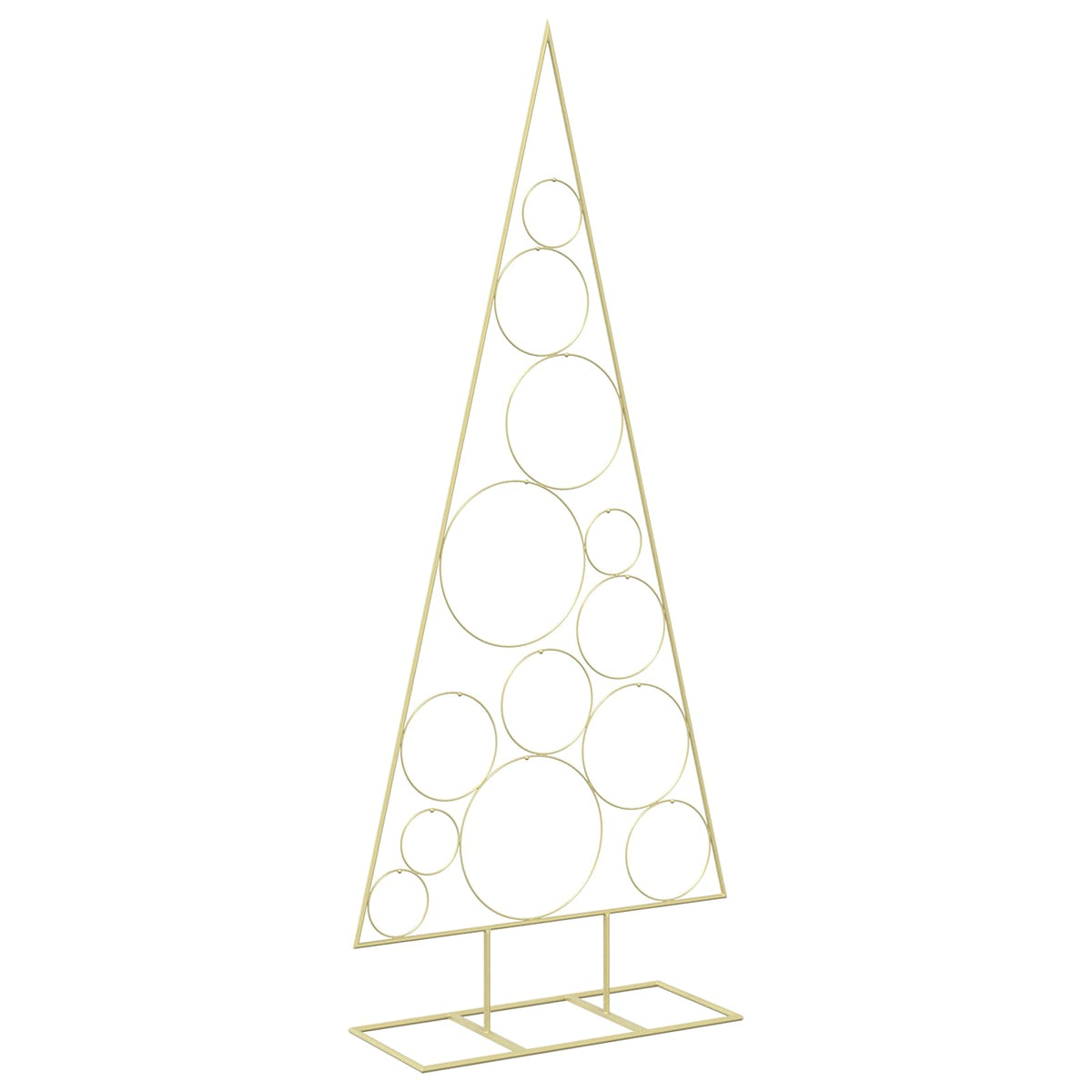 vidaXL Metal Christmas Tree with Circle Stand KUOPIO 150 cm Steel Gold