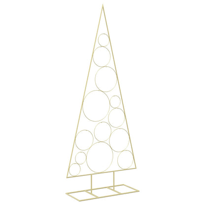 vidaXL Metal Christmas Tree with Circle Stand KUOPIO 150 cm Steel Gold