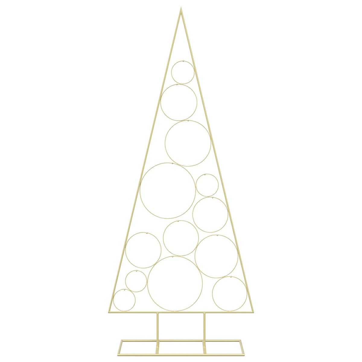 vidaXL Metal Christmas Tree with Circle Stand KUOPIO 150 cm Steel Gold