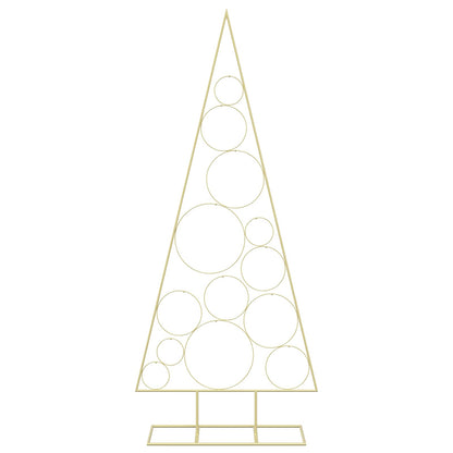 vidaXL Metal Christmas Tree with Circle Stand KUOPIO 150 cm Steel Gold