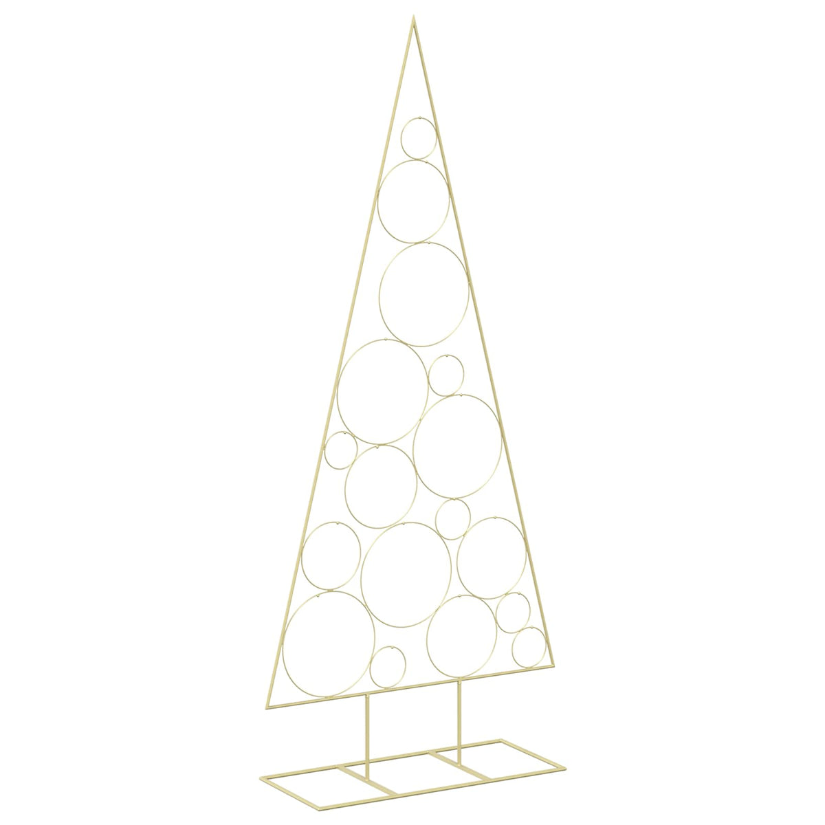 vidaXL Metal Christmas Tree with Circle Stand KUOPIO 180 cm Steel Gold