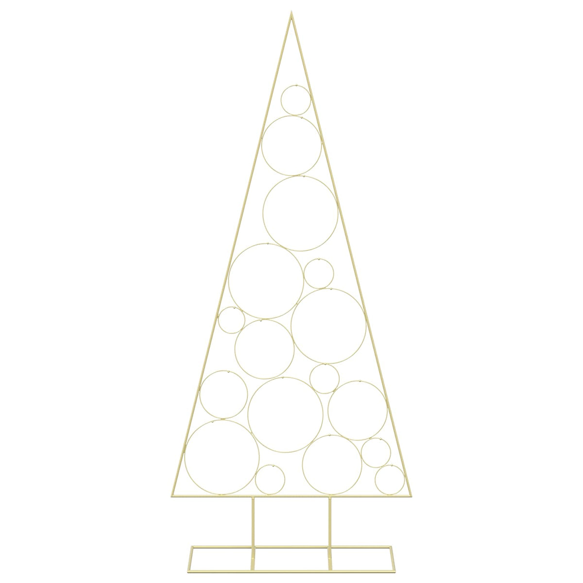 vidaXL Metal Christmas Tree with Circle Stand KUOPIO 180 cm Steel Gold