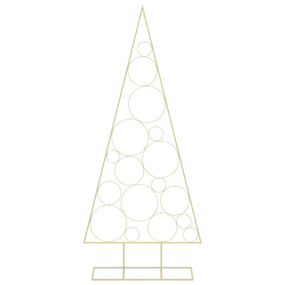 vidaXL Metal Christmas Tree with Circle Stand KUOPIO 180 cm Steel Gold