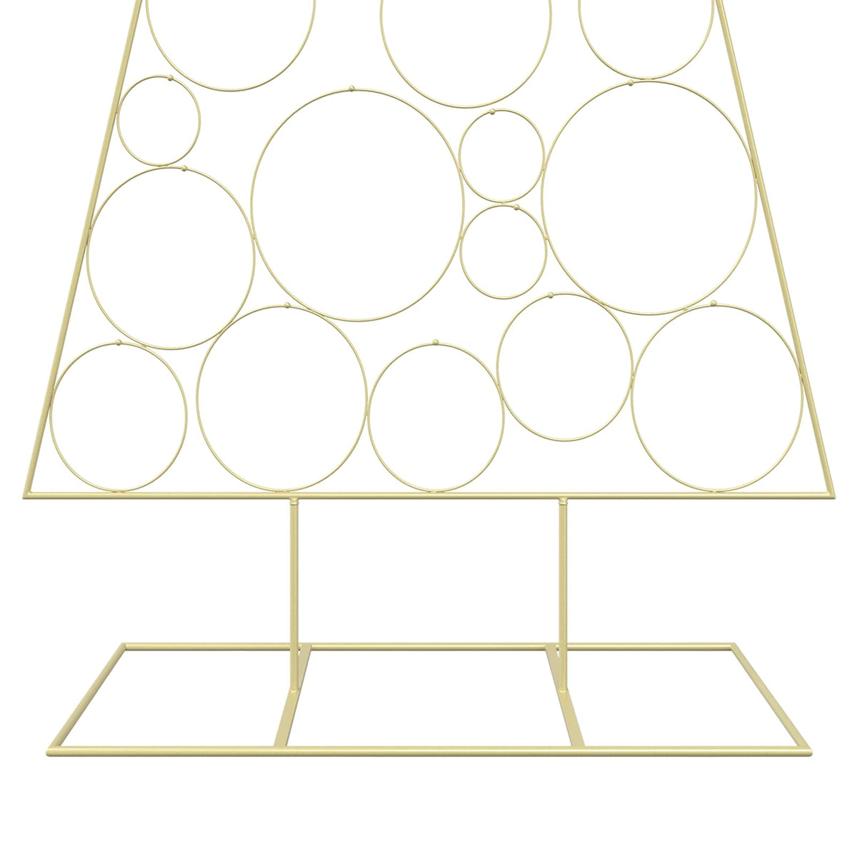 vidaXL Metal Christmas Tree with Circle Stand KUOPIO 210 cm Steel Gold
