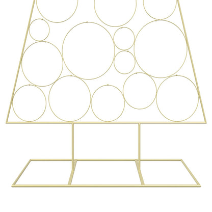 vidaXL Metal Christmas Tree with Circle Stand KUOPIO 210 cm Steel Gold