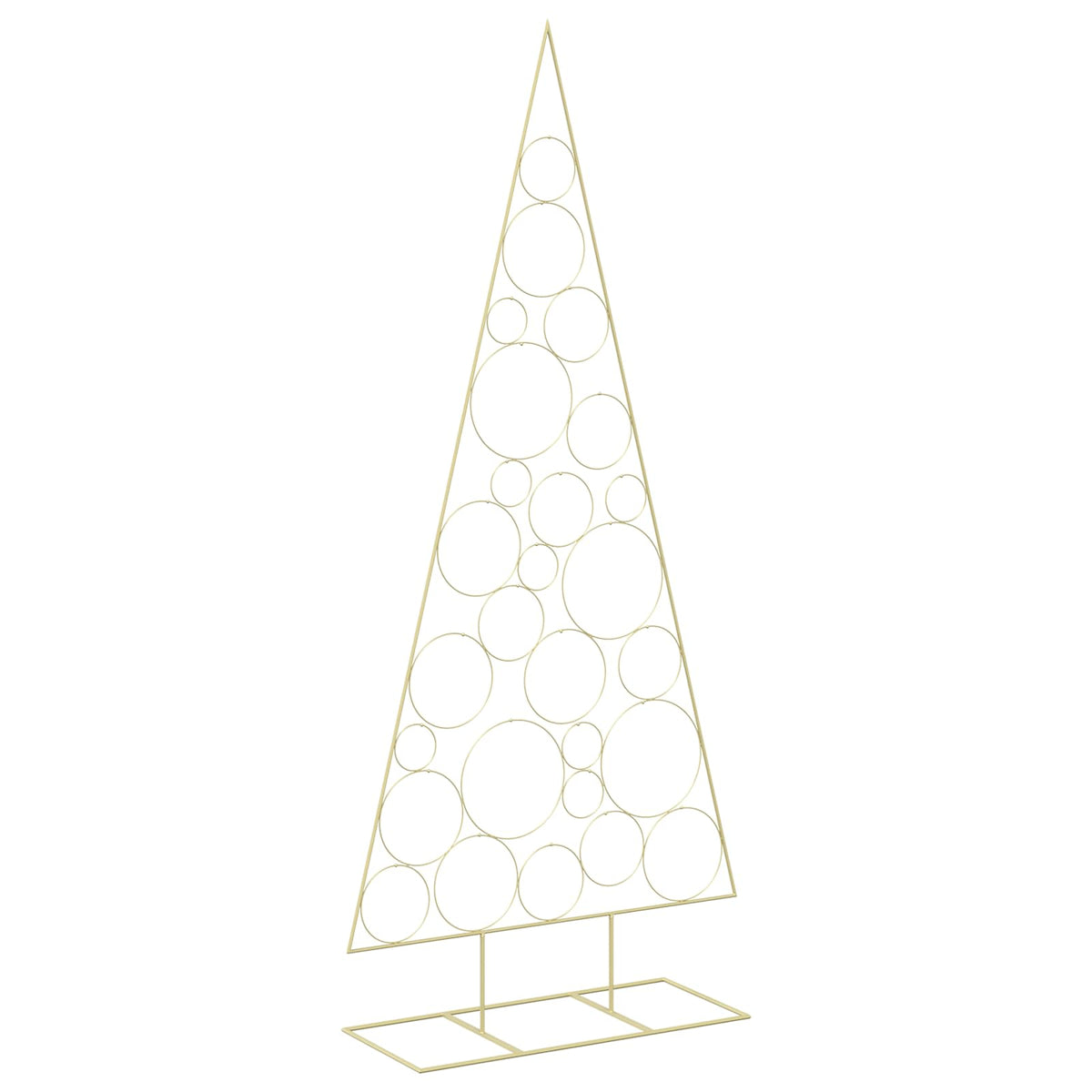 vidaXL Metal Christmas Tree with Circle Stand KUOPIO 210 cm Steel Gold