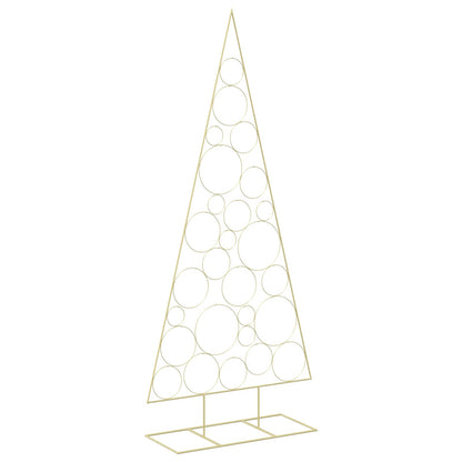 vidaXL Metal Christmas Tree with Circle Stand KUOPIO 210 cm Steel Gold