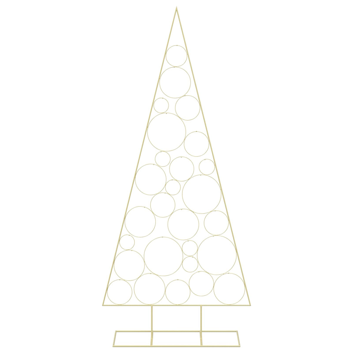 vidaXL Metal Christmas Tree with Circle Stand KUOPIO 210 cm Steel Gold