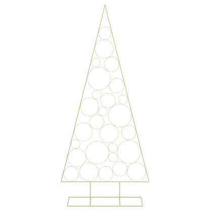 vidaXL Metal Christmas Tree with Circle Stand KUOPIO 210 cm Steel Gold