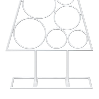 vidaXL Metal Christmas Tree with Circle Stand KUOPIO 60 cm Steel White