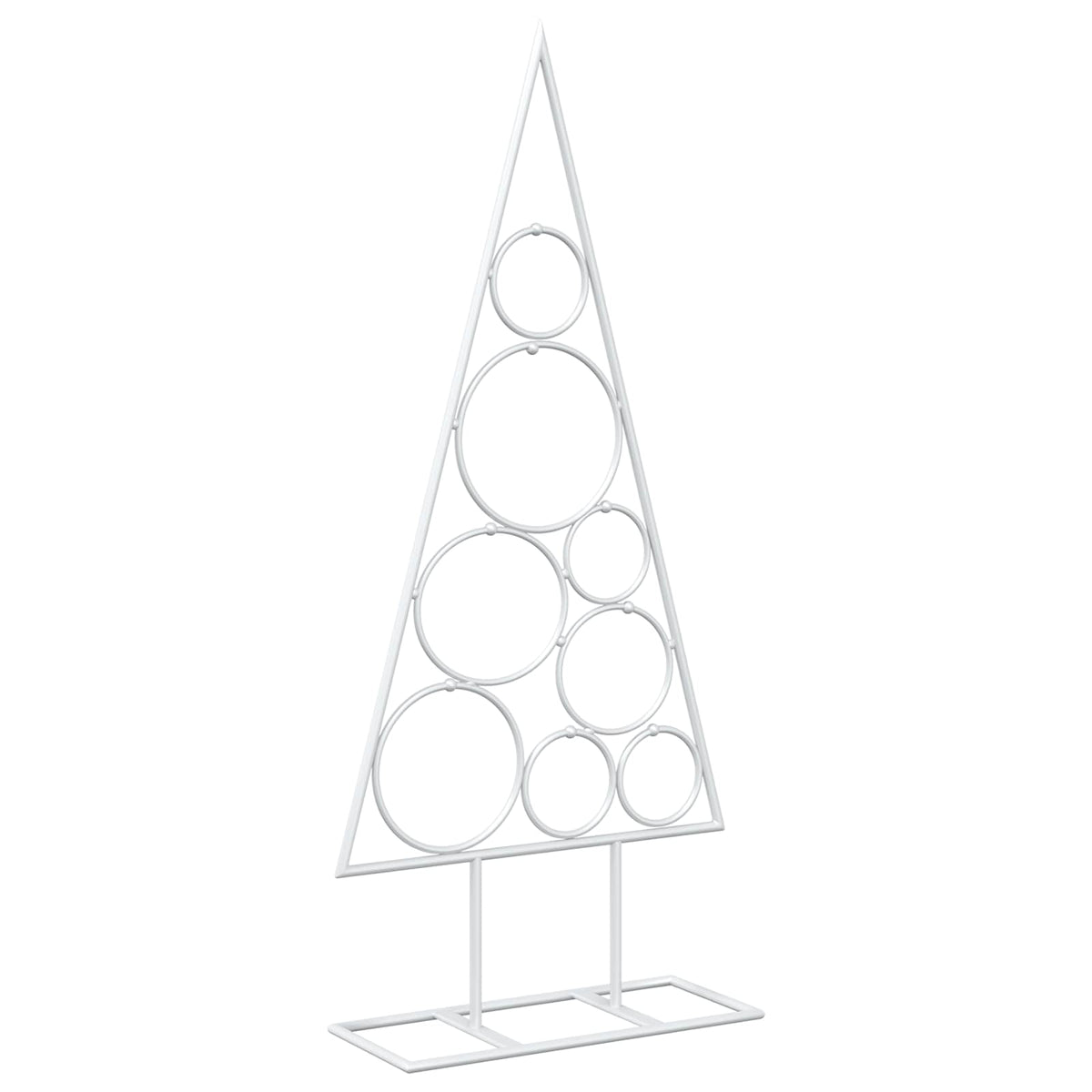 vidaXL Metal Christmas Tree with Circle Stand KUOPIO 60 cm Steel White