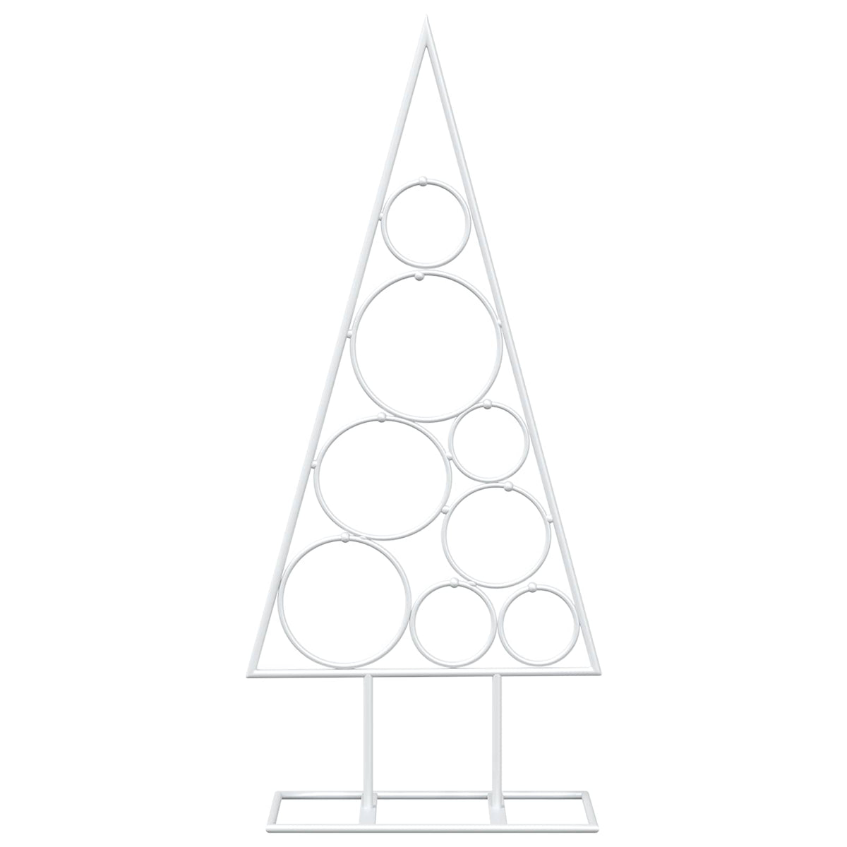 vidaXL Metal Christmas Tree with Circle Stand KUOPIO 60 cm Steel White