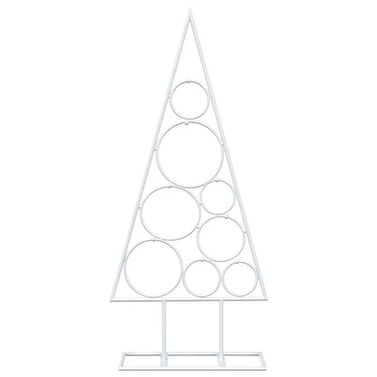vidaXL Metal Christmas Tree with Circle Stand KUOPIO 60 cm Steel White