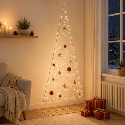 vidaXL Metal Christmas Tree with Circle Stand KUOPIO 180 cm Steel
