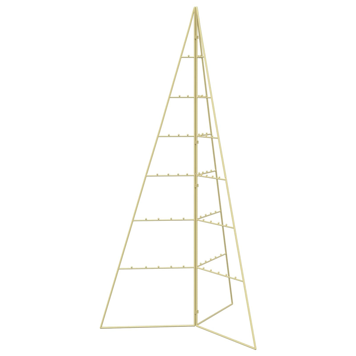 vidaXL Metal Christmas Tree KUOPIO 140 cm Steel Gold