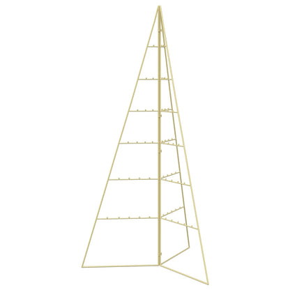 vidaXL Metal Christmas Tree KUOPIO 140 cm Steel Gold