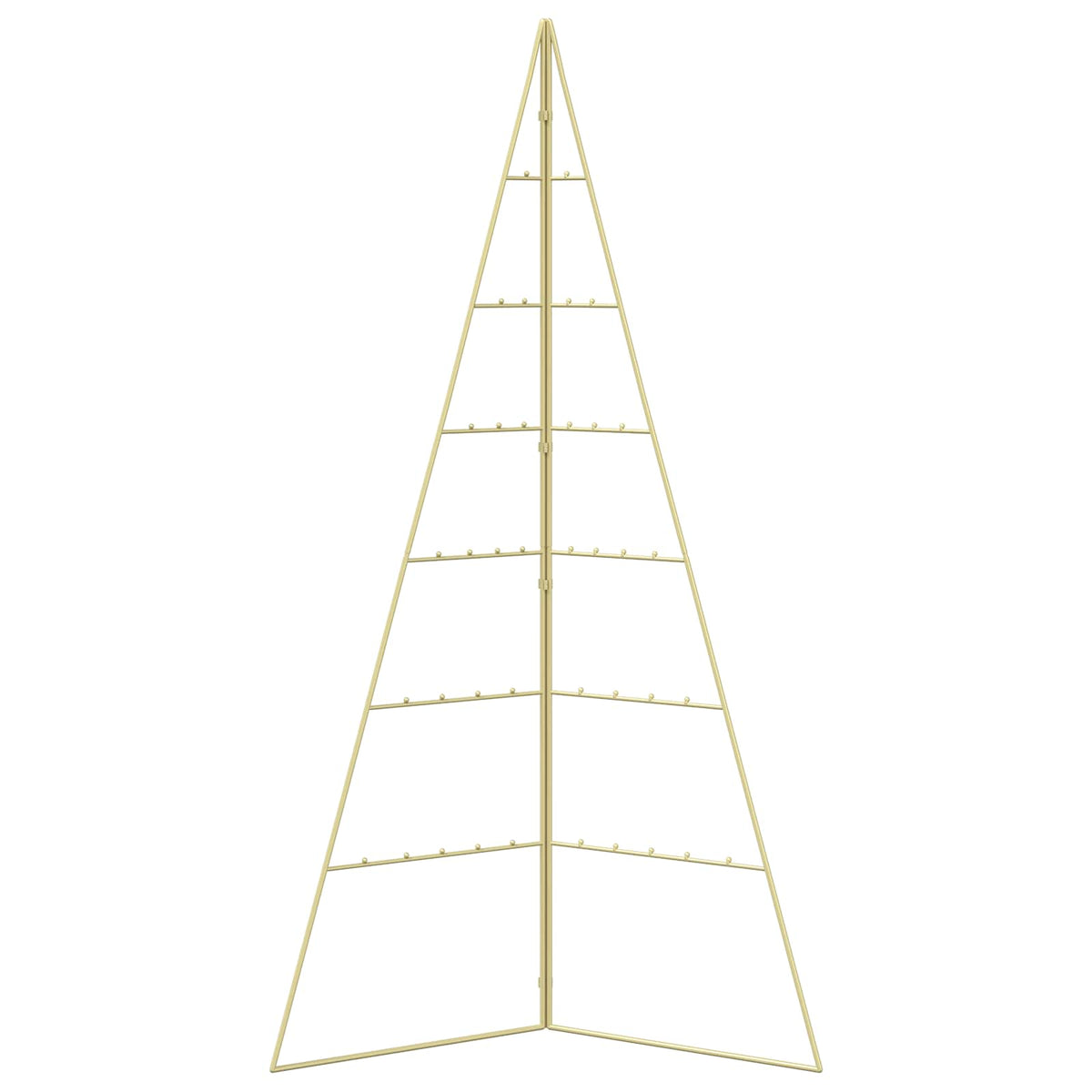 vidaXL Metal Christmas Tree KUOPIO 140 cm Steel Gold