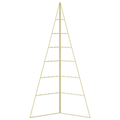 vidaXL Metal Christmas Tree KUOPIO 140 cm Steel Gold