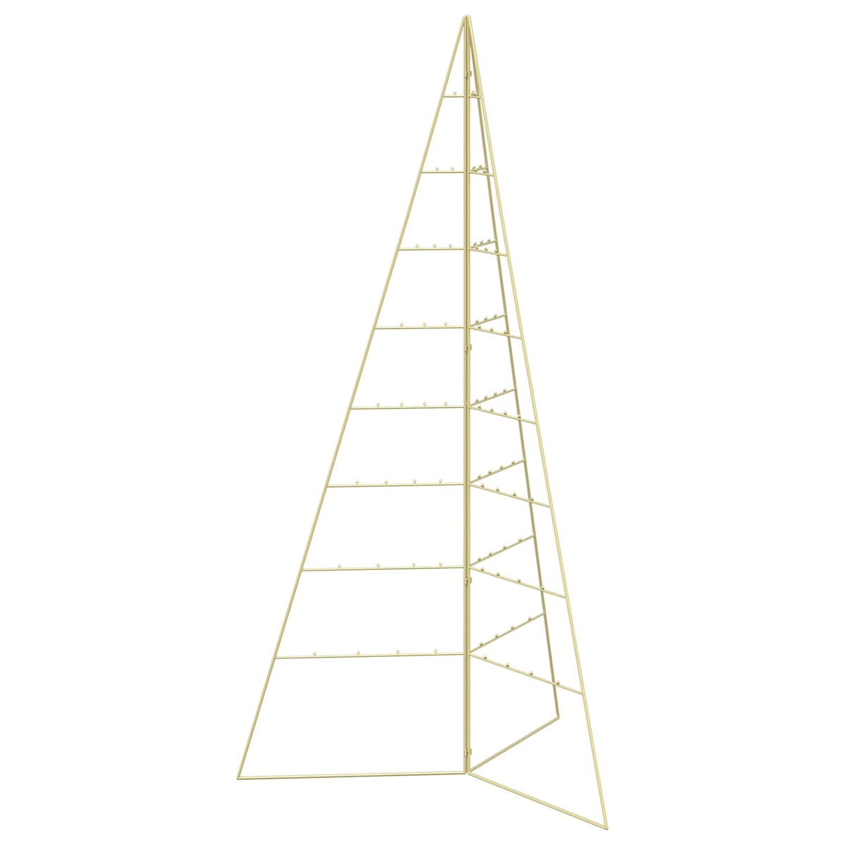 vidaXL Metal Christmas Tree KUOPIO 180 cm Steel Gold