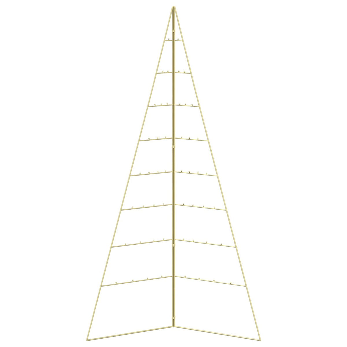 vidaXL Metal Christmas Tree KUOPIO 180 cm Steel Gold